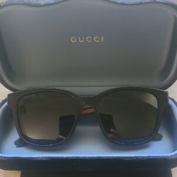 NEW & AUTHENTIC GUCCI SUNGLASSES MODEL GG0417SK, 56-17-145, COLOR BLACK, UNISEX - Picture 2 of 4